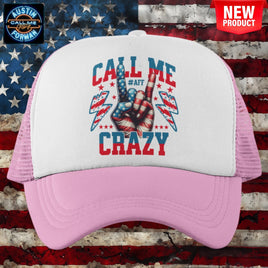 AFF Call Me Crazy Peace Ladies Trucker Hat