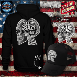 AFF Call Me Crazy Skull Hoodie Value Package