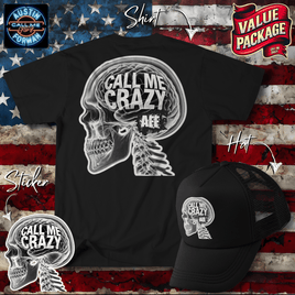 AFF Call Me Crazy Skull Tee Value Package