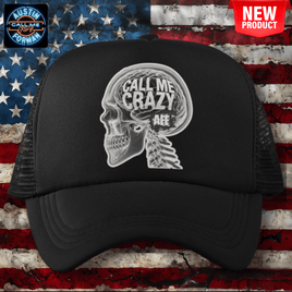 AFF Call Me Crazy Skull Trucker Hat