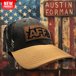 AFF Grey/Tan and Camo Mesh Back Patch Hat