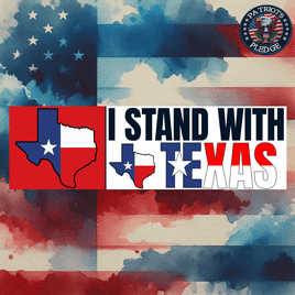 I Stand With Texas State Sticker