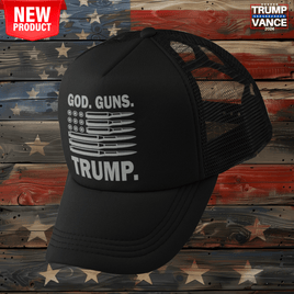 Patriot's Pledge© God Guns Trump Trucker Hat