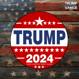 Trump 2024 Round Circle Sticker