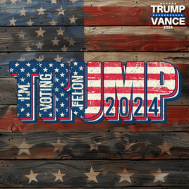 Voting Felon Trump 2024 USA Sticker