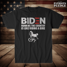 Bicycle Biden wipeout T-Shirt