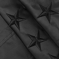 Black Embroidered American Flag