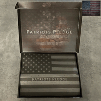 Patriot Pledge© Box 2 Tea-Stained Sewn Flag Embroidered Stars