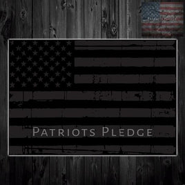 Patriots Pledge Charcoal American Flag Sticker