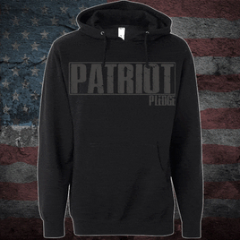 Patriots Pledge© Hoodie cro charcoal print