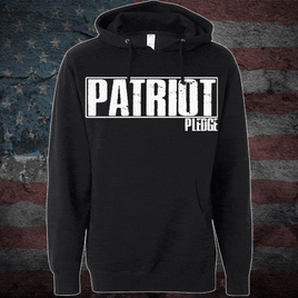Patriots Pledge© Hoodie cro white print