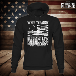 When tyranny becomes law hoodie